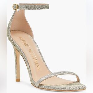 NIB 100% AUTH Stuart Weitzman Nudistcurve Ankle-Strap Stiletto Sandals Sz 10B